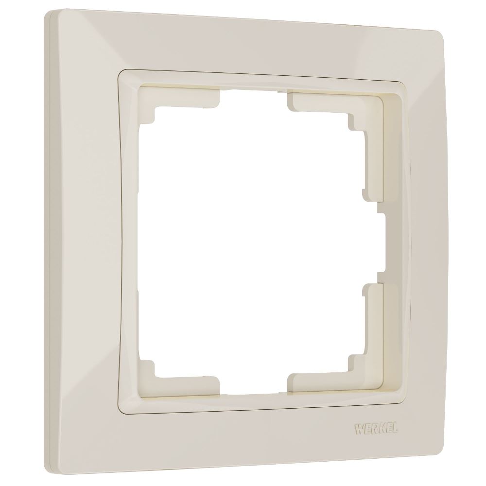 Рамка из поликарбоната Werkel Snabb basic на 1 пост Слоновая кость W0012003