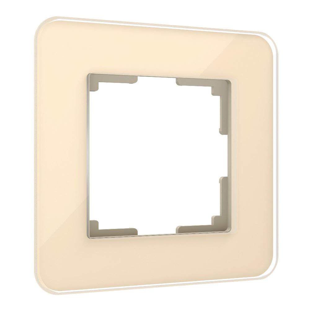 Рамка стеклянная Werkel Elite на 1 пост Айвори W0012443