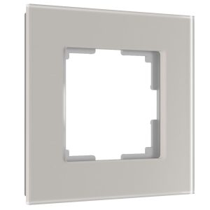 Рамка стеклянная Werkel Senso на 1 пост soft-touch Дымчатый W0013117