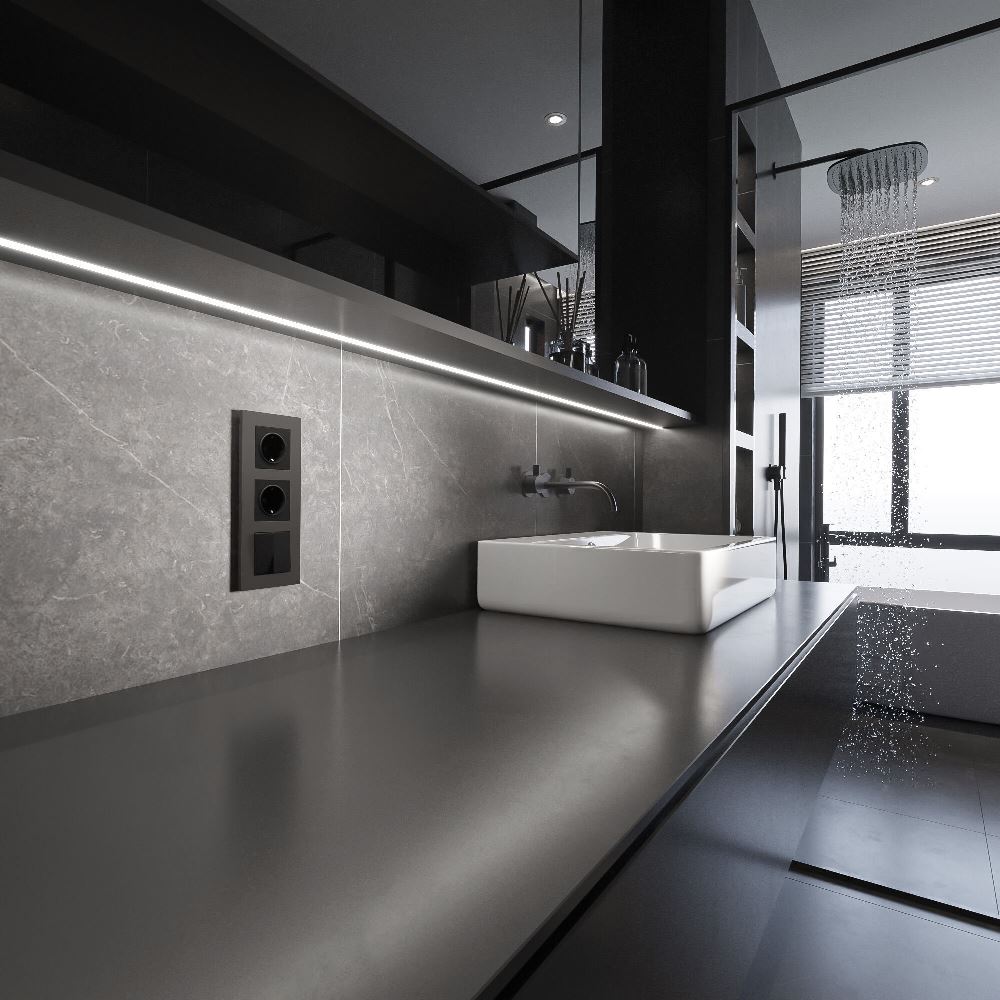 Рамка из поликарбоната Werkel Slab на 3 поста Бронза W0032963 — изображение 2