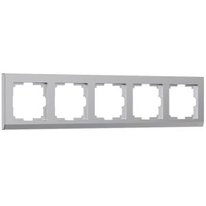 Рамка из поликарбоната Werkel Stark на 5 постов Серебряный W0051806