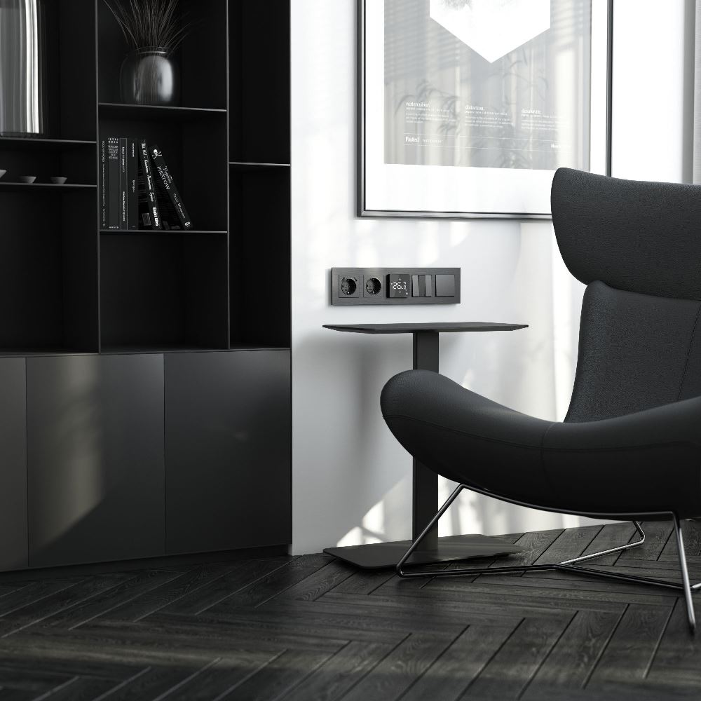 Рамка из металла Werkel AluMax на 5 постов Черный алюминий W0053508 — изображение 2