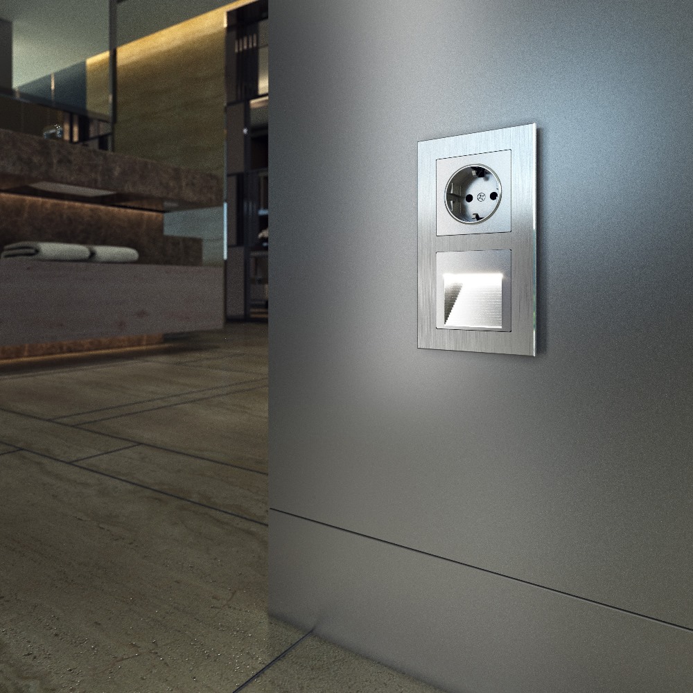 Розетка встраиваемая Werkel с заземлением и шторками Серебряный W1171106 — изображение 2