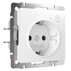 Умная встраиваемая розетка Werkel с Wifi, заземлением и защитными шторками Белый W1171601