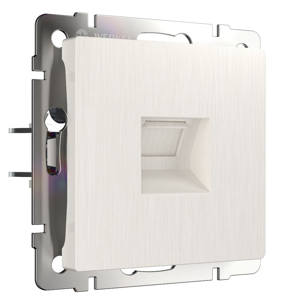 Розетка встраиваемая Ethernet Werkel RJ-45 Перламутровый рифленый W1181013