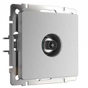 ТВ-розетка встраиваемая оконечная Werkel Серебряный W1183006