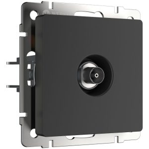 ТВ-розетка встраиваемая оконечная Werkel Черный матовый W1183008