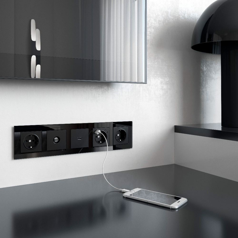 ТВ-розетка встраиваемая оконечная Werkel Черный матовый W1183008 — изображение 2