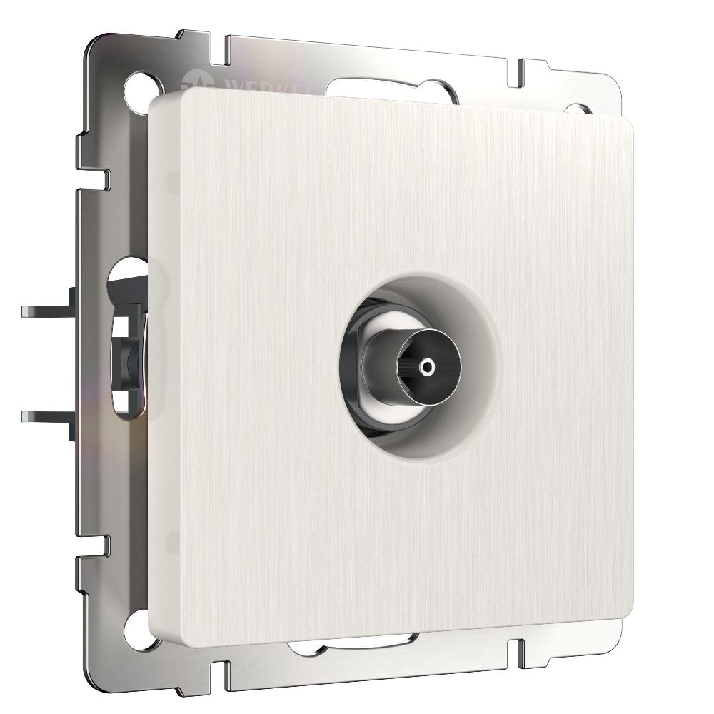 ТВ-розетка встраиваемая оконечная Werkel Перламутровый рифленый W1183013