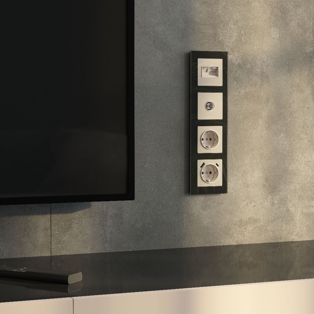 ТВ-розетка встраиваемая оконечная Werkel Айвори W1183043 — изображение 2