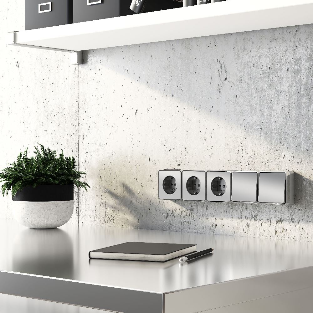 Выключатель одноклавишный накладной Werkel Gallant Cеребряный W5010006 — изображение 2