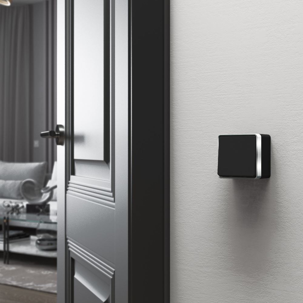 Выключатель одноклавишный накладной Werkel Черный / Хром W5010035 — изображение 2