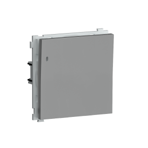 Выключатель одноклавишный встраиваемый Donel R98 с подсветкой Алюминий матовый DA03101-DA29026