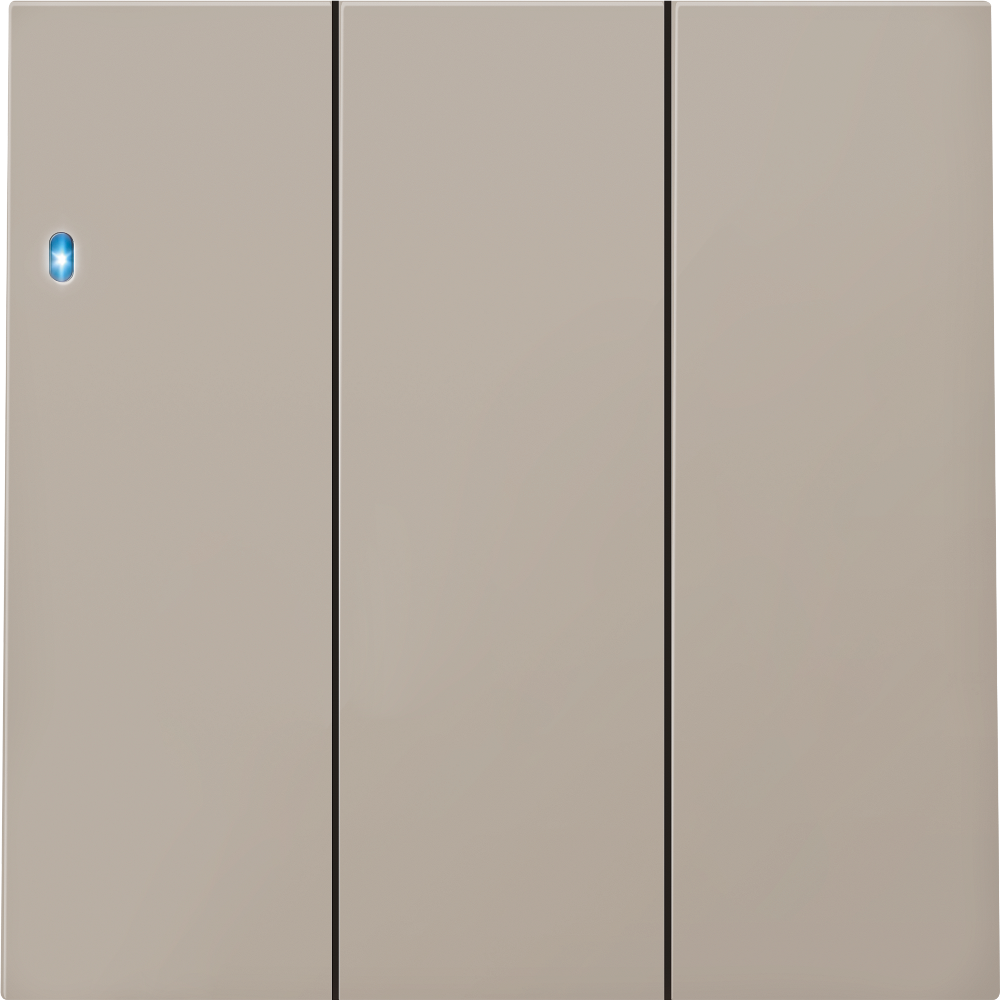 Выключатель трехклавишный встраиваемый Donel R98 с подсветкой Кашемир матовый DA03103-DA28335 — изображение 2