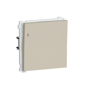 Выключатель одноклавишный встраиваемый проходной Donel R98 с подсветкой Кашемир матовый DA03106-DA29035