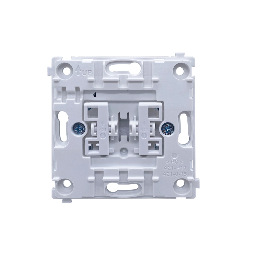 Выключатель двухклавишный встраиваемый проходной Donel R98 Metal с подсветкой Никель DA03108-DA285NB — изображение 5