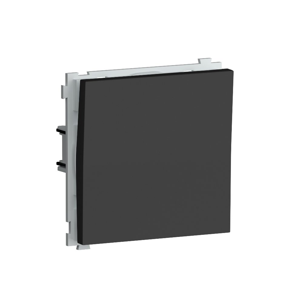 Выключатель одноклавишный встраиваемый Donel R98 Черный матовый DA10100-DA29628