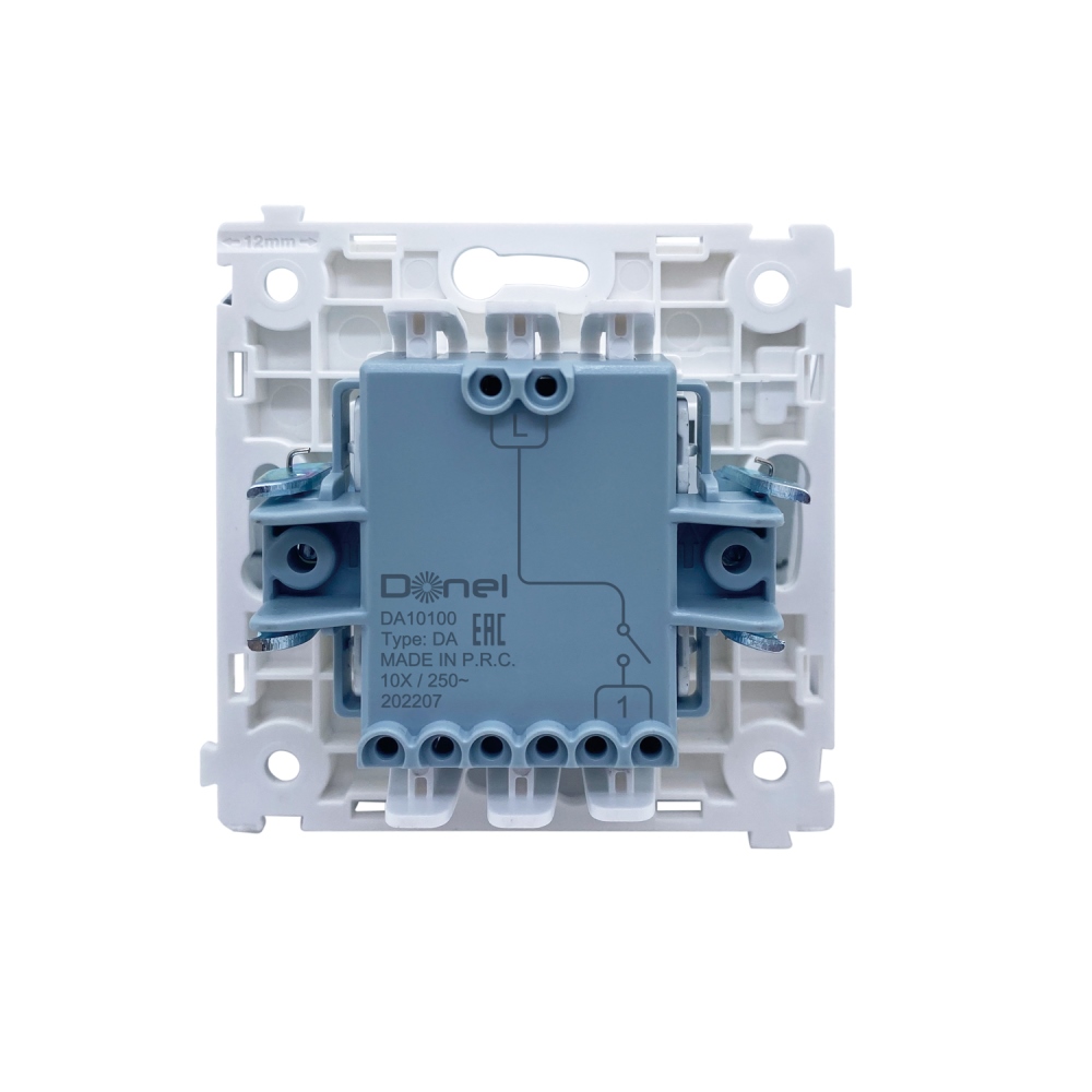 Выключатель одноклавишный встраиваемый Donel R98 Кашемир матовый DA10100-DA29635 — изображение 4