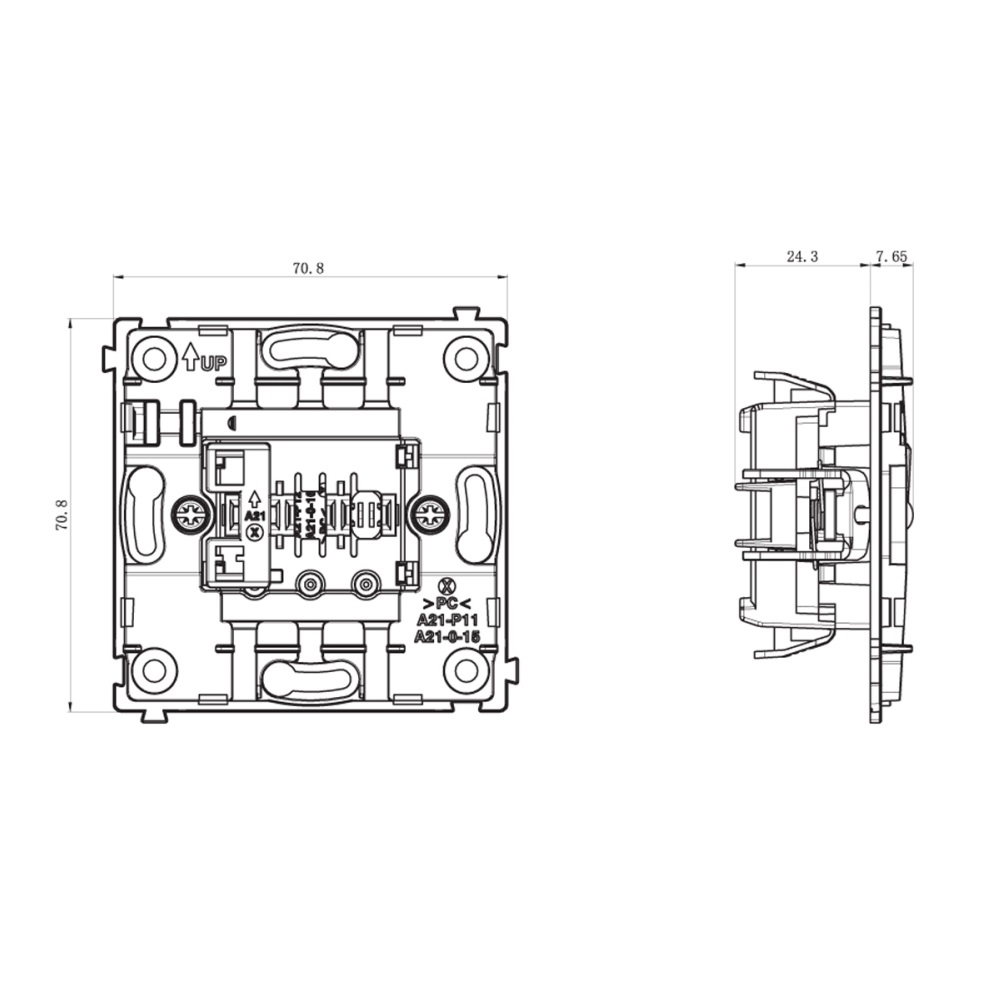 Выключатель одноклавишный встраиваемый Donel R98 Кашемир матовый DA10100-DA29635 — изображение 6
