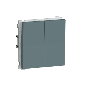 Выключатель двухклавишный встраиваемый Donel R98 Изумруд матовый DA10500-DA29539