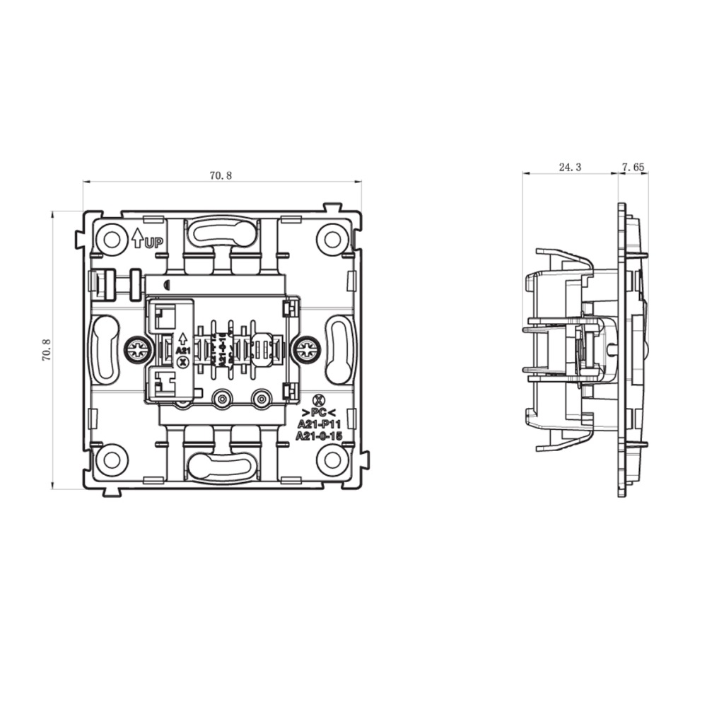 Выключатель одноклавишный встраиваемый проходной Donel R98 Белый матовый DA10600-DA29633 — изображение 6