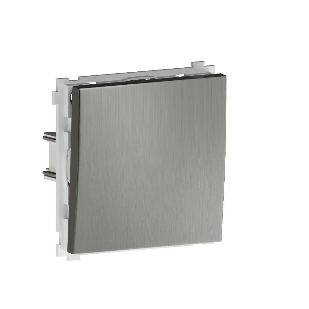 Выключатель одноклавишный встраиваемый перекрестный Donel R98 Metal Никель DA10700-DA296NB