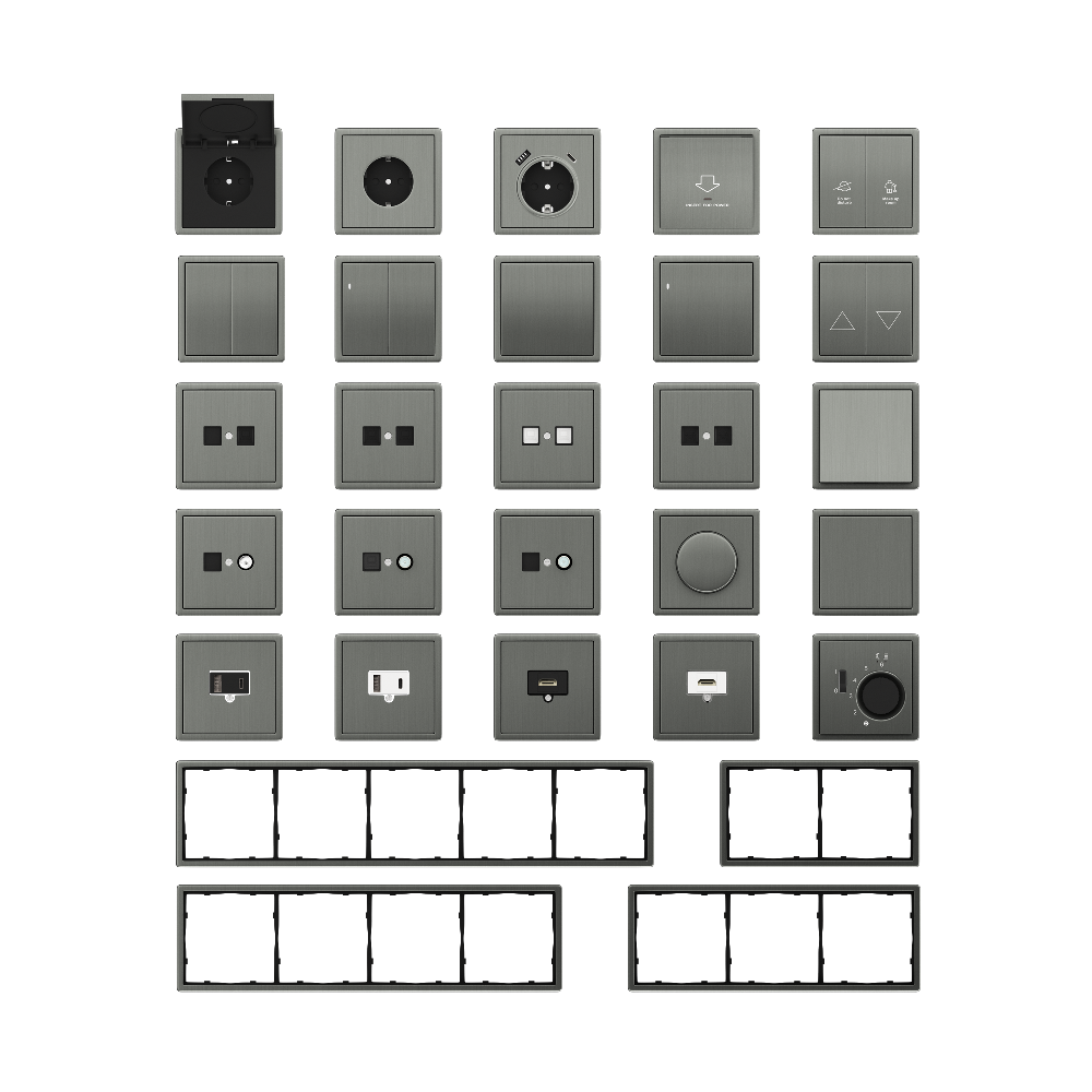 Выключатель одноклавишный встраиваемый перекрестный Donel R98 Metal Никель DA10700-DA296NB — изображение 3