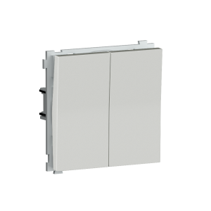 Выключатель двухклавишный встраиваемый перекрестный Donel R98 Белый глянцевый DA10900-DA29503