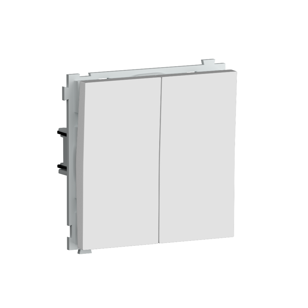 Выключатель двухклавишный встраиваемый перекрестный Donel R98 Белый матовый DA10900-DA29533