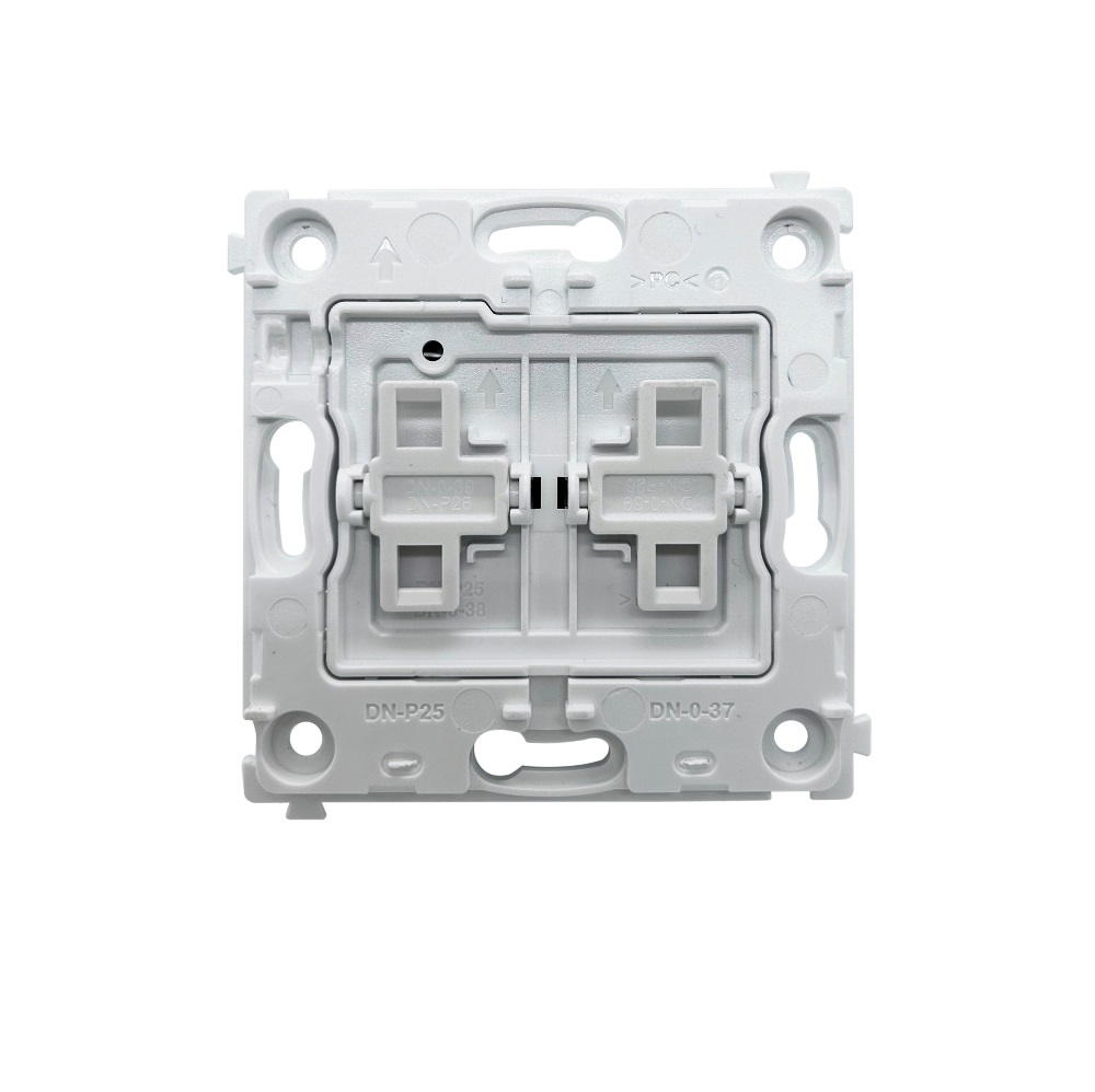 Выключатель двухклавишный встраиваемый перекрестный Donel R98 Алюминий матовый DA10900-DA29526 — изображение 4