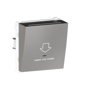 Выключатель электронный карточный встраиваемый Donel R98 Metal с подсветкой Благородная сталь DA14000-DA590ES