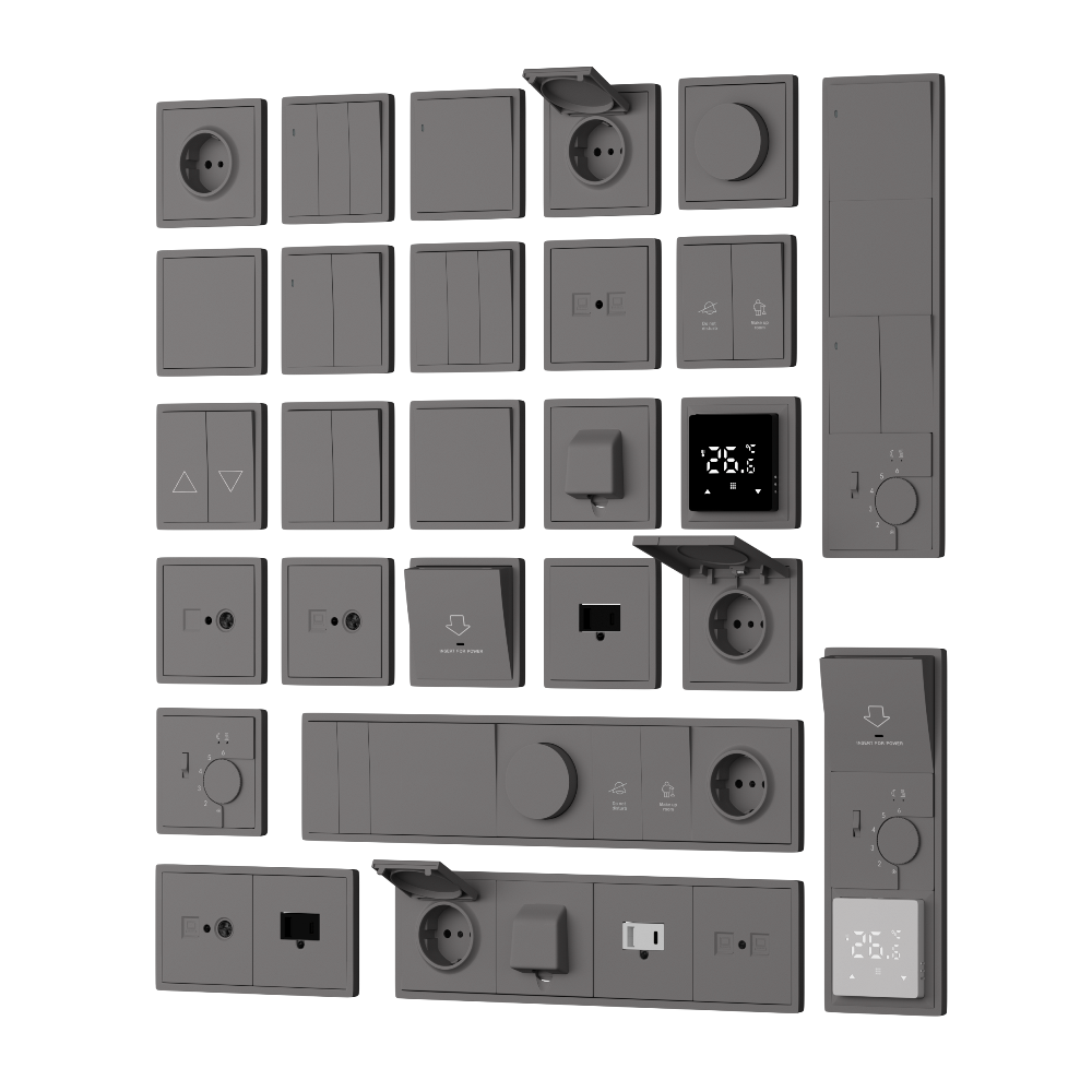 Выключатель одноклавишный встраиваемый Donel R98 звонкового типа Шоколад матовый DA15100-DA29642 — изображение 3