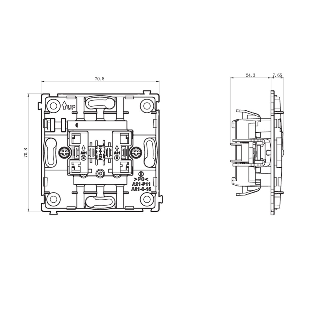 Выключатель жалюзи встраиваемый Donel R98 Шоколад матовый DA15800-DA29442 — изображение 6