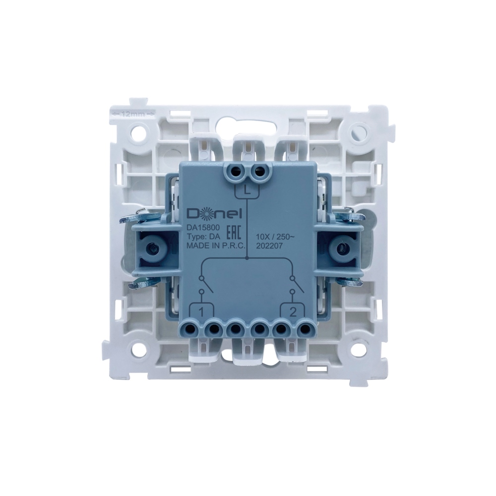 Выключатель жалюзи встраиваемый Donel R98 Metal Благородная сталь DA15800-DA294ES — изображение 4