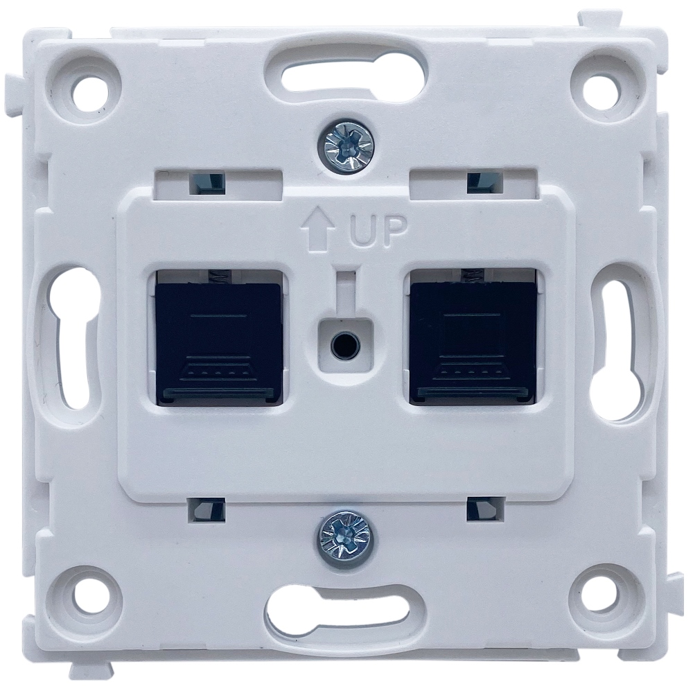 Розетка встраиваемая двойная Ethernet Donel R98 Metal RJ45 (cat.6/ClassE-8) Никель DA16600-DA869NB — изображение 5