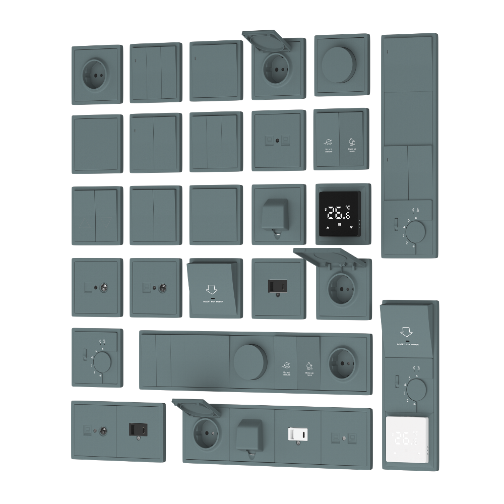 Розетка встраиваемая Donel R98 Schuko с заземлением и шторками на клеммах Изумруд матовый DA17700-DA22039 — изображение 3