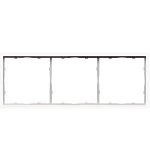 Рамка пластиковая Donel R98 на 3 поста Белый глянцевый DA21303