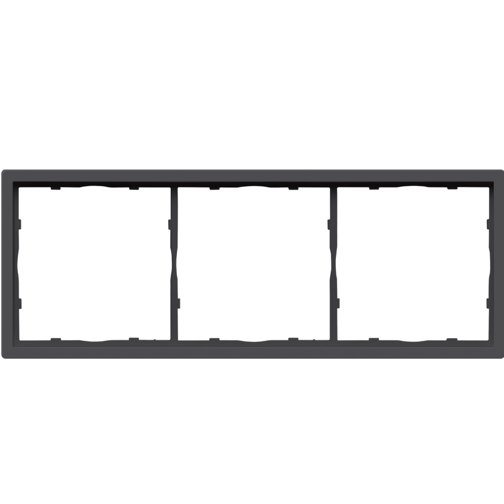 Рамка пластиковая Donel R98 на 3 поста Черный матовый DA21328