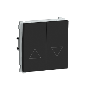 Выключатель жалюзи встраиваемый Donel R98 с блокировкой Черный матовый DA25800-DA29428