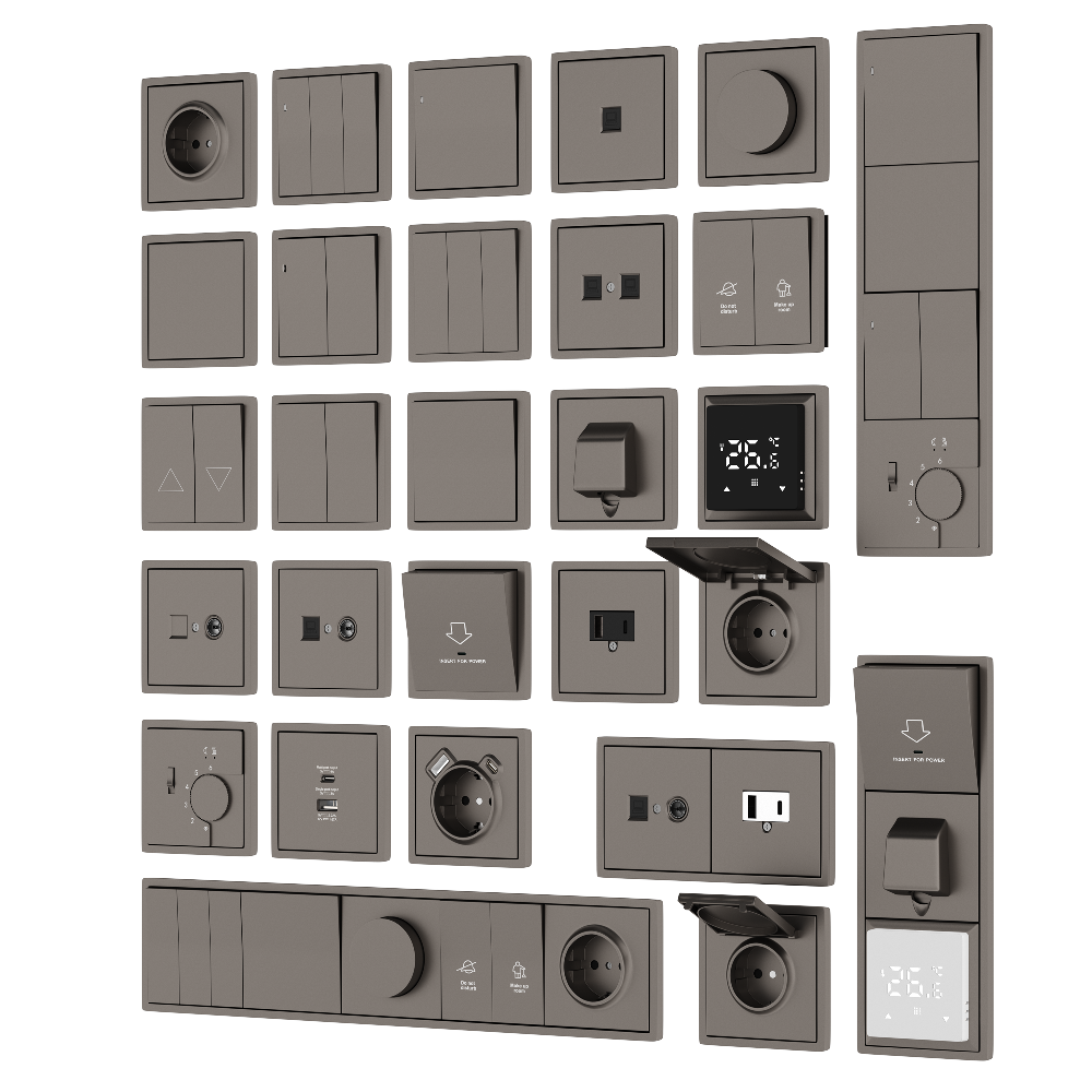 Выключатель жалюзи встраиваемый Donel R98 с блокировкой Сталь матовая DA25800-DA29437 — изображение 3