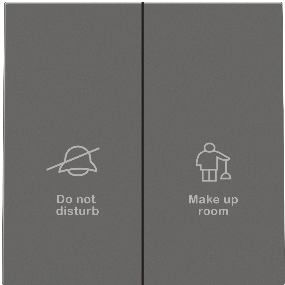 Выключатель двухклавишный встраиваемый Donel R98 с символами DND/MUR Шоколад матовый DA25800-DA88842 — изображение 2