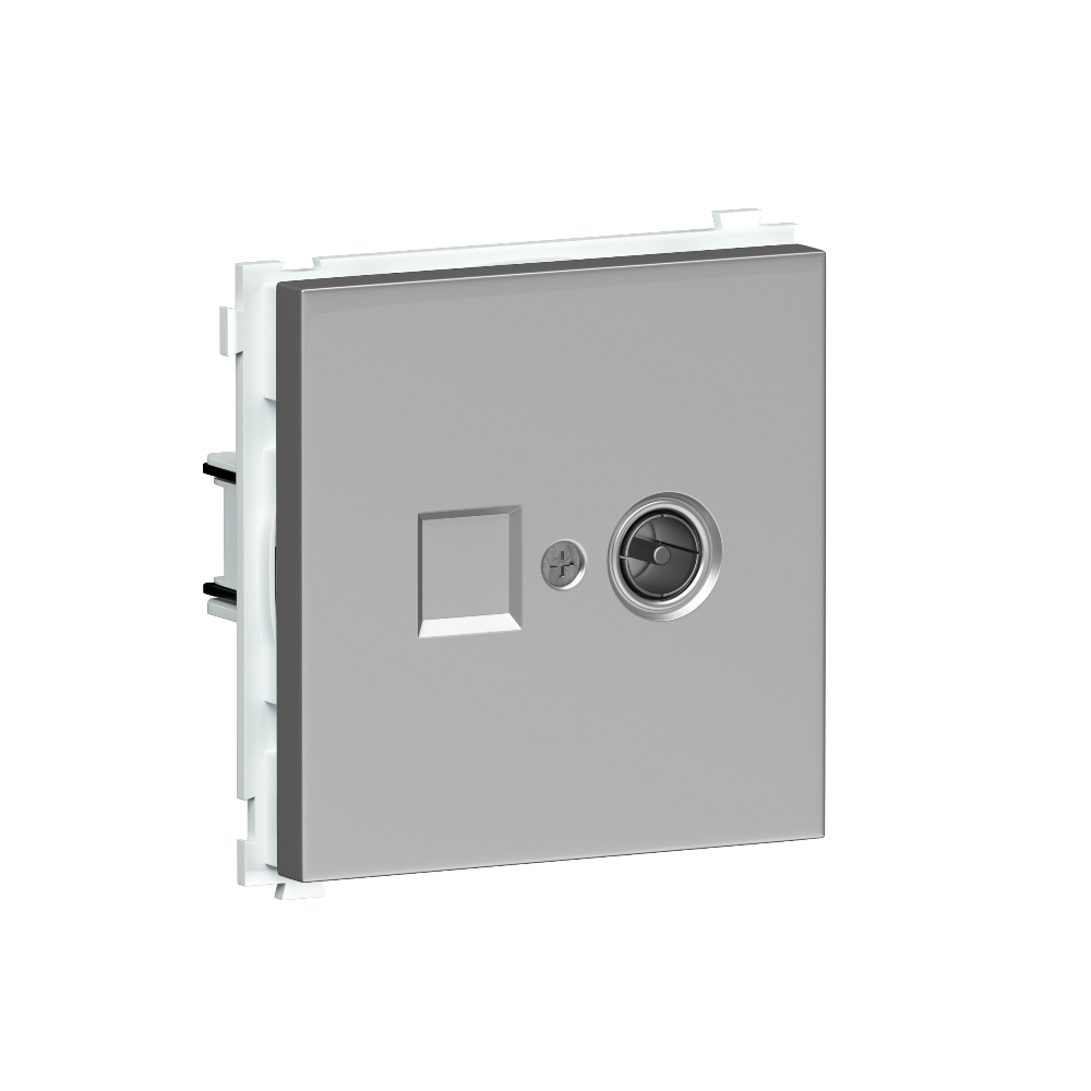 ТВ-розетка встраиваемая оконечная Donel R98 Алюминий матовый DA30100-DA87926