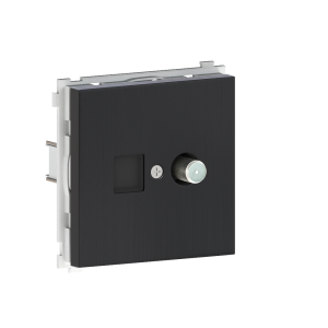 Розетка встраиваемая TV-SAT Donel R98 Metal F-разъём Вороненая сталь DA30200-DA879GS