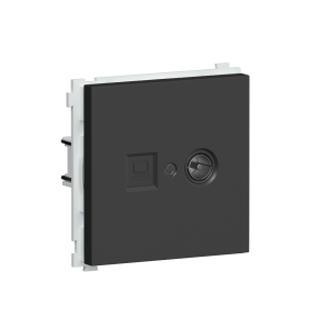 Розетка встраиваемая комбинированная Donel R98 RJ45+ SAT Черный матовый DA30600-DA88928