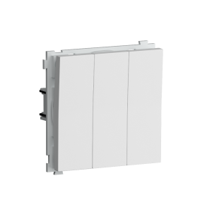 Выключатель трехклавишный встраиваемый Donel R98 звонкового типа Белый матовый DA35100-DA29333