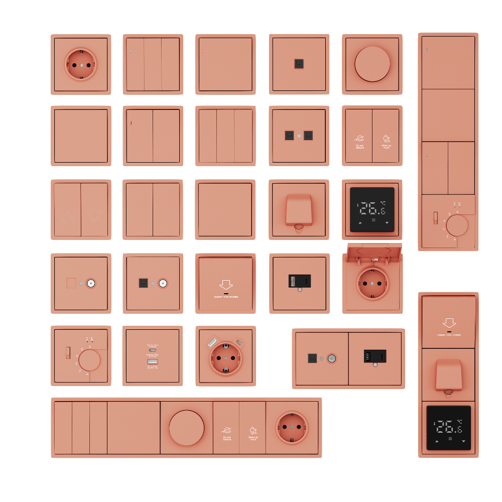 Рамка промежуточная Donel R98 для монтажа устройств Коралл матовый DA40845 — изображение 2