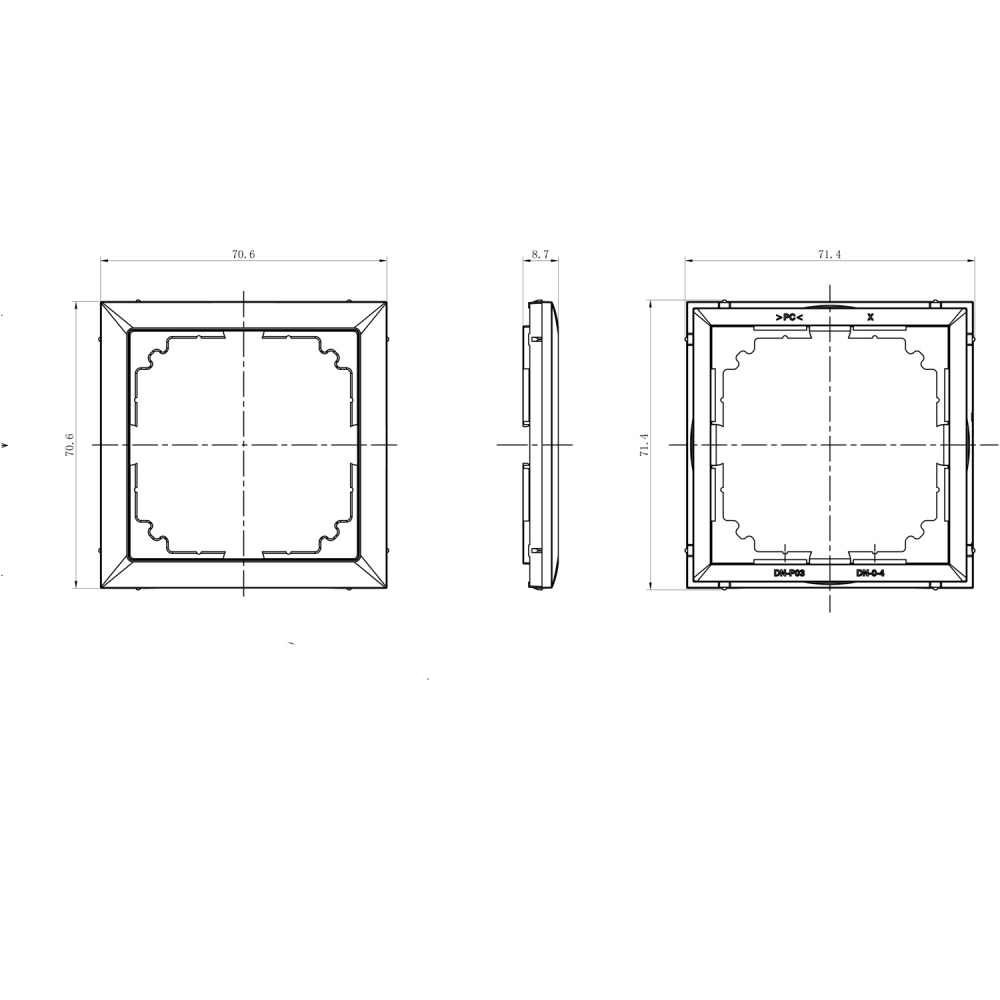Рамка промежуточная Donel R98 для монтажа устройств Коралл матовый DA40845 — изображение 3