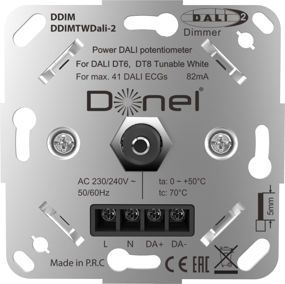 Диммер Donel R98 Dali роторный Алюминий матовый DDIMTWDali-2-DA65026 — изображение 4