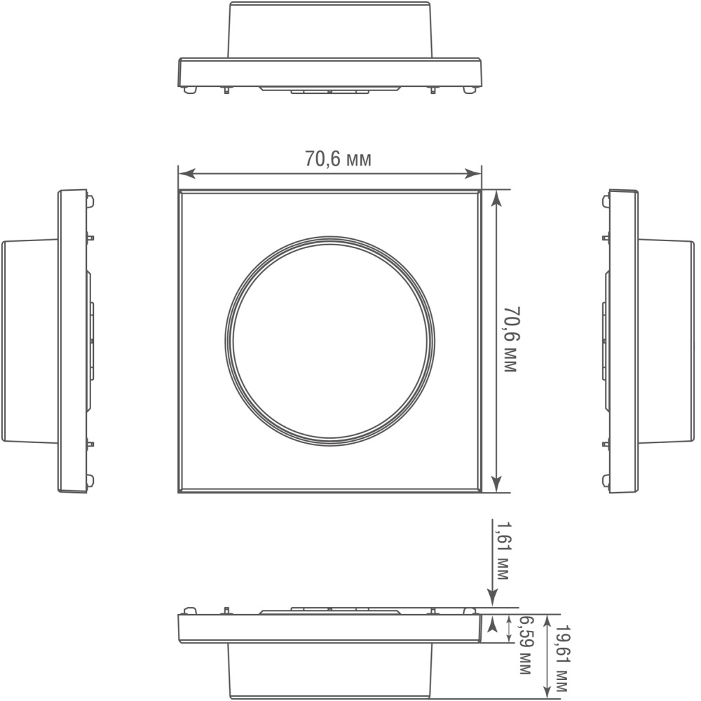 Диммер Donel R98 Metal Dali роторный Вороненая сталь DDIMTWDali-2-DA650GS — изображение 6