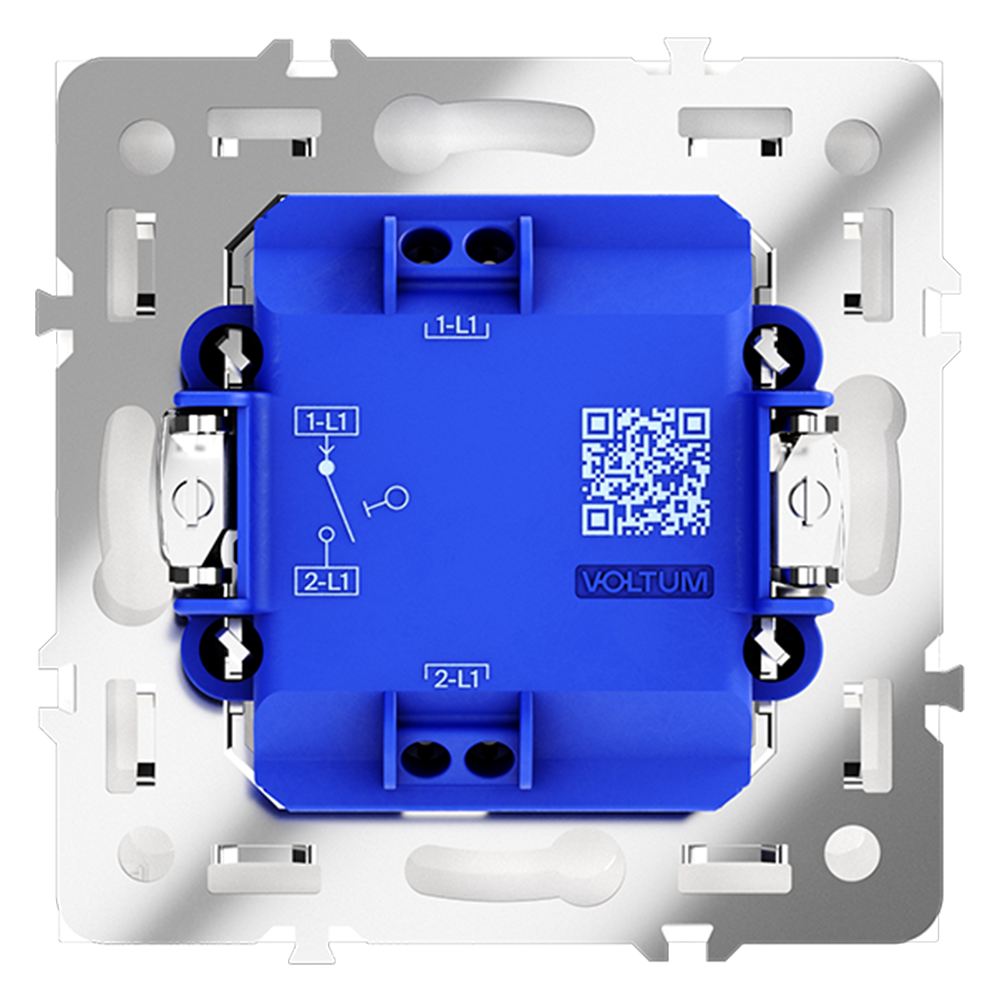 Выключатель одноклавишный встраиваемый Voltum S70 Белый матовый VLS010102 — изображение 3